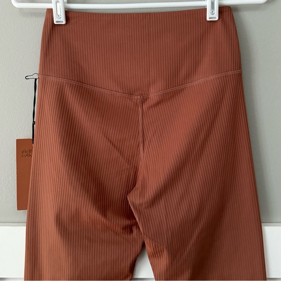 NWT Girlfriend Collective RIB High-Rise Compressive Legging in Rye - Picture 7 of 11